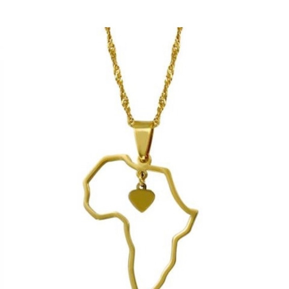 Heart map Necklace